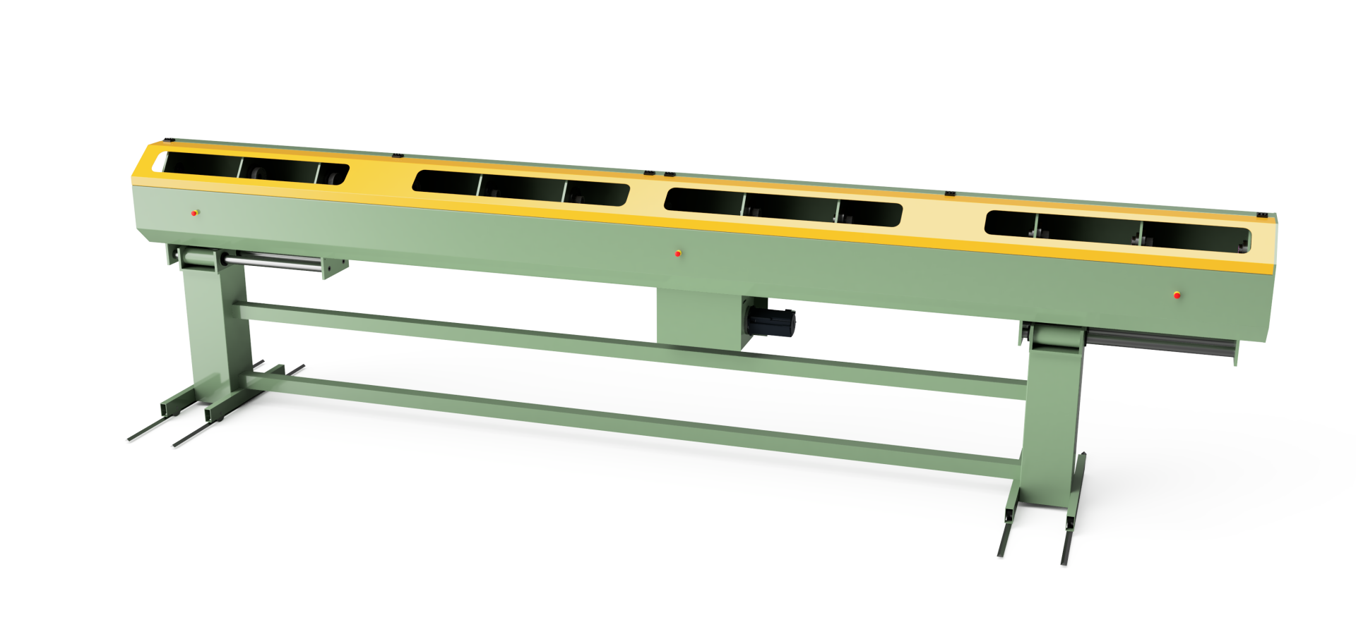 GF SZ stranding machine - elevated view of the complete SZ strander for power cable and building wire production