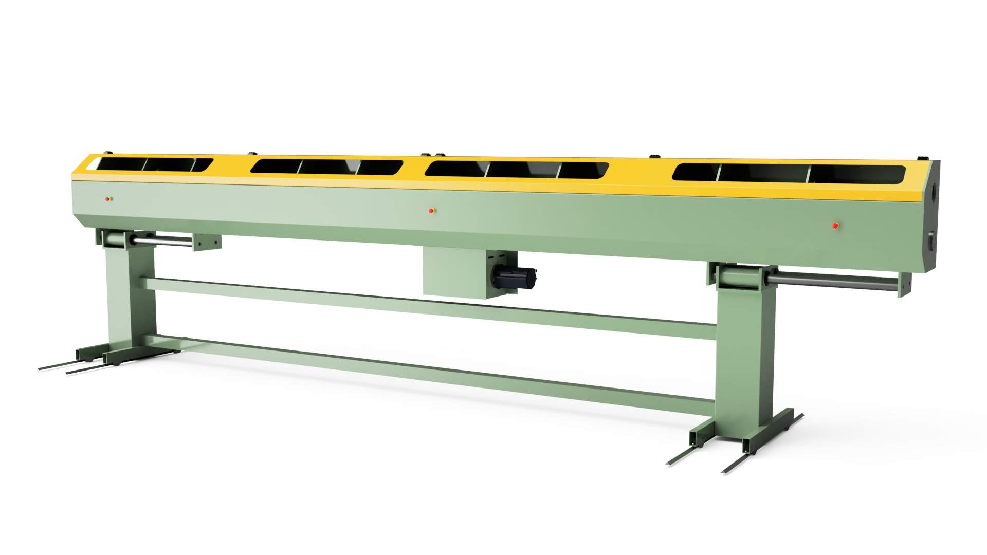 GF SZ stranding machine - full length view of the SZ strander with safety guarding for cable production lines